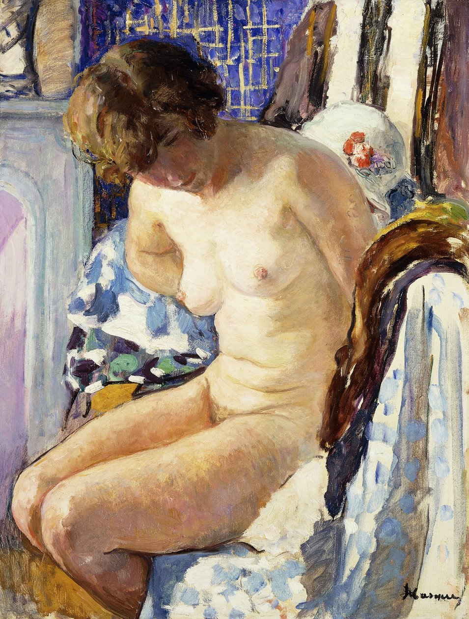Nude sentado; Nu Assise, de Henri Lebasque