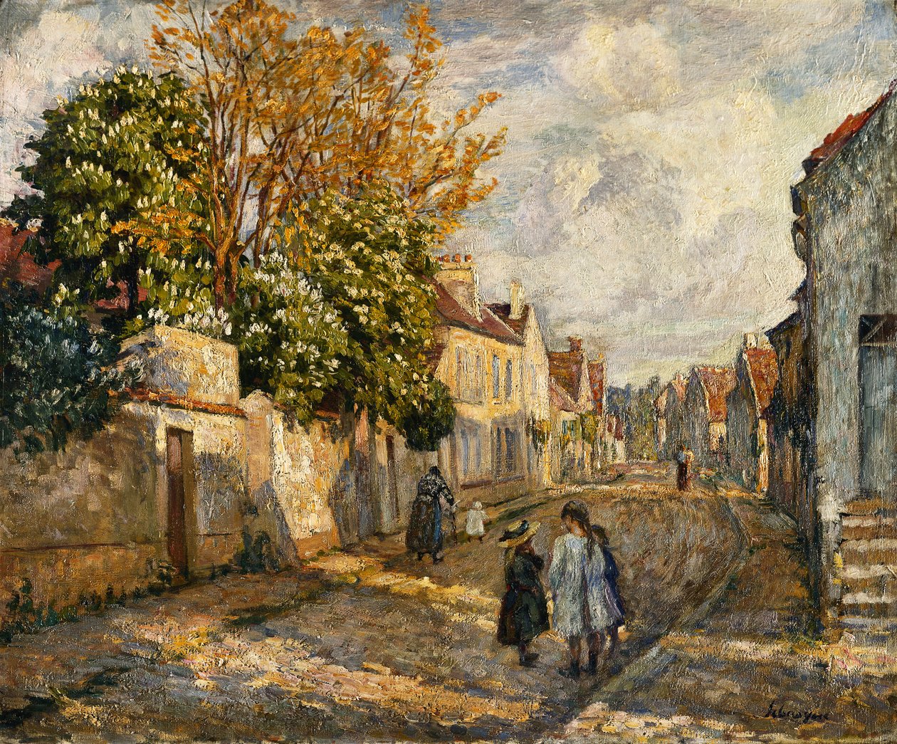 Cena de rua, Lagny; Cena de Rue, Lagny, de Henri Lebasque