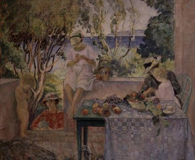 Chá no Terraço em St. Maxine de Henri Lebasque