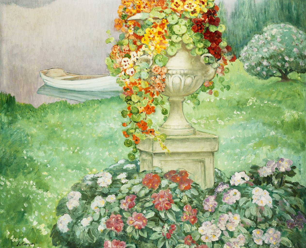 O jardim; O Jardim, c.1913 de Henri Lebasque