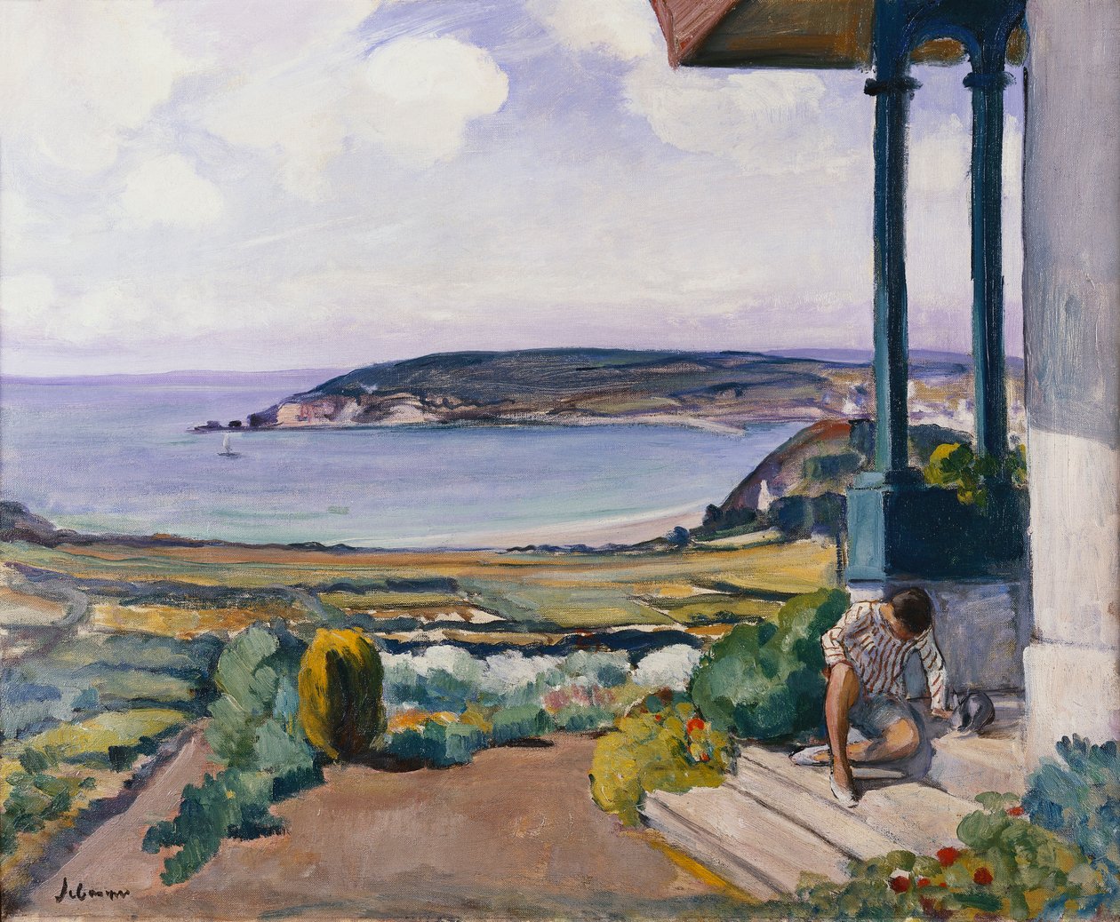 O jardim na baía de Morgat; O jardim na baía de Morgat, 1924 de Henri Lebasque
