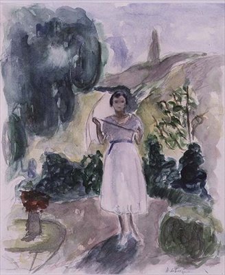 A Caminhada (aguarela) de Henri Lebasque