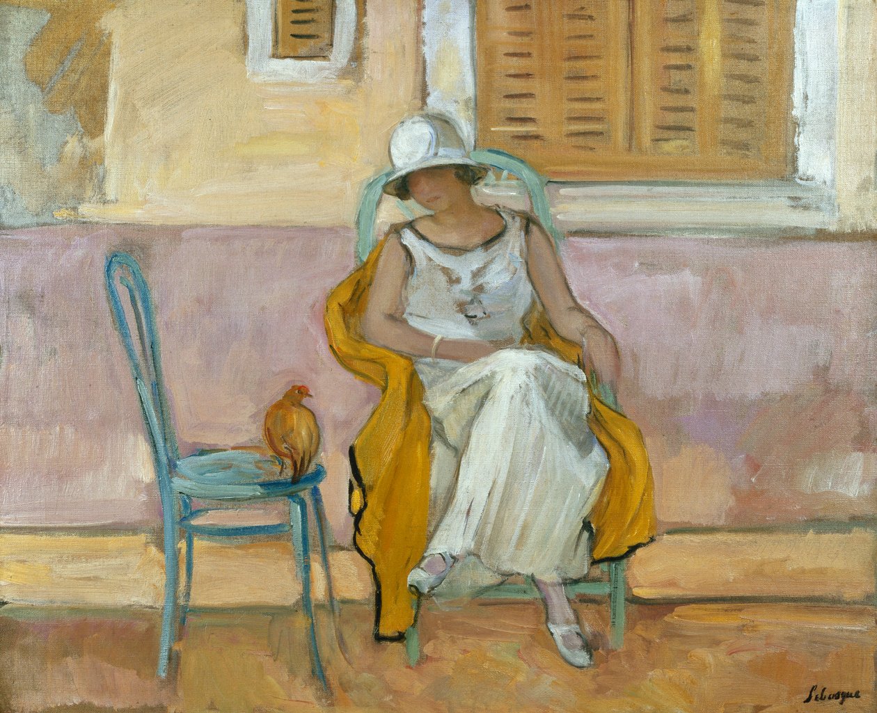 Mulher em um vestido branco; A mulher em um vestido branco, c.1923 de Henri Lebasque