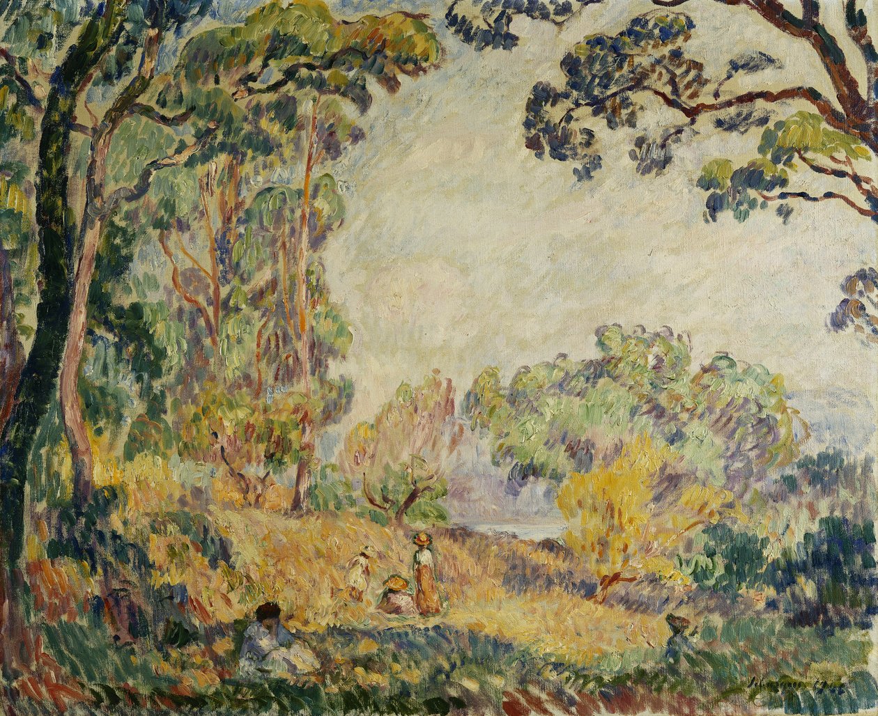 Mulheres e meninas no campo; Mulheres e meninas no campo, 1906 de Henri Lebasque