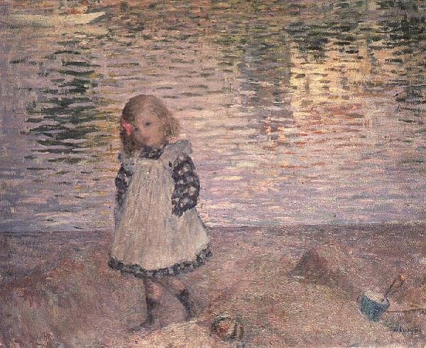Menina na Praia de Henri Lebasque