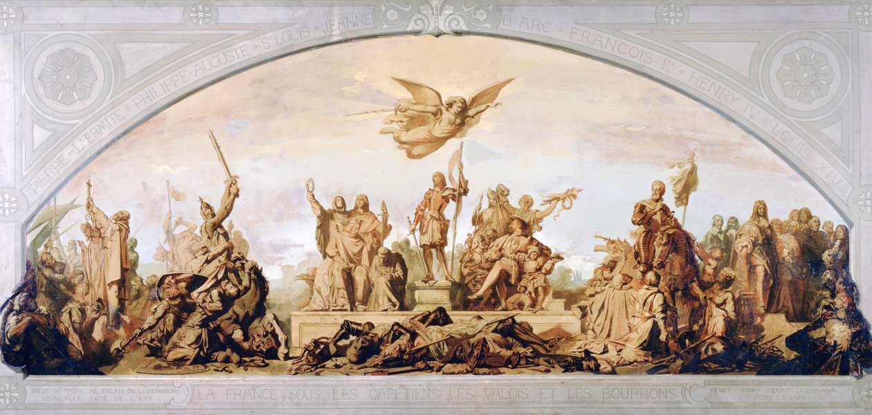 França sob os Capetiens, Valois e os Bourbons, 1856 de Henri Lehmann