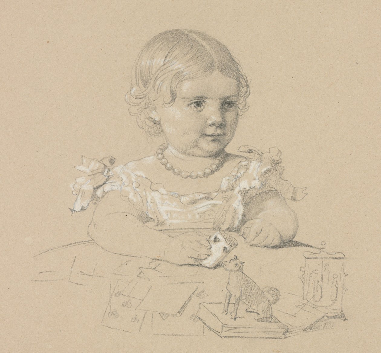 Retrato de uma criança de Henri Lehmann