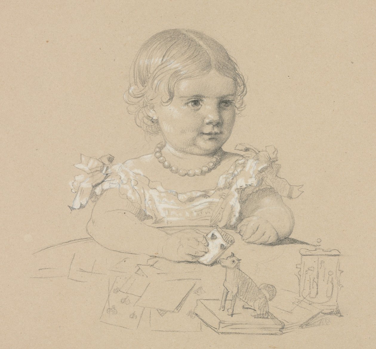 Retrato de uma criança, do século XIX. de Henri Lehmann