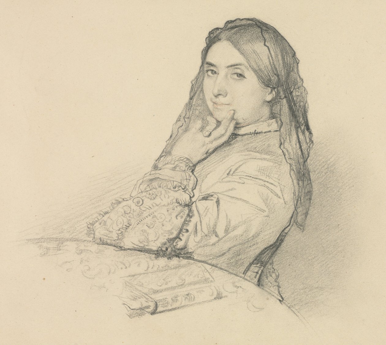 Retrato de sua mãe de Henri Lehmann