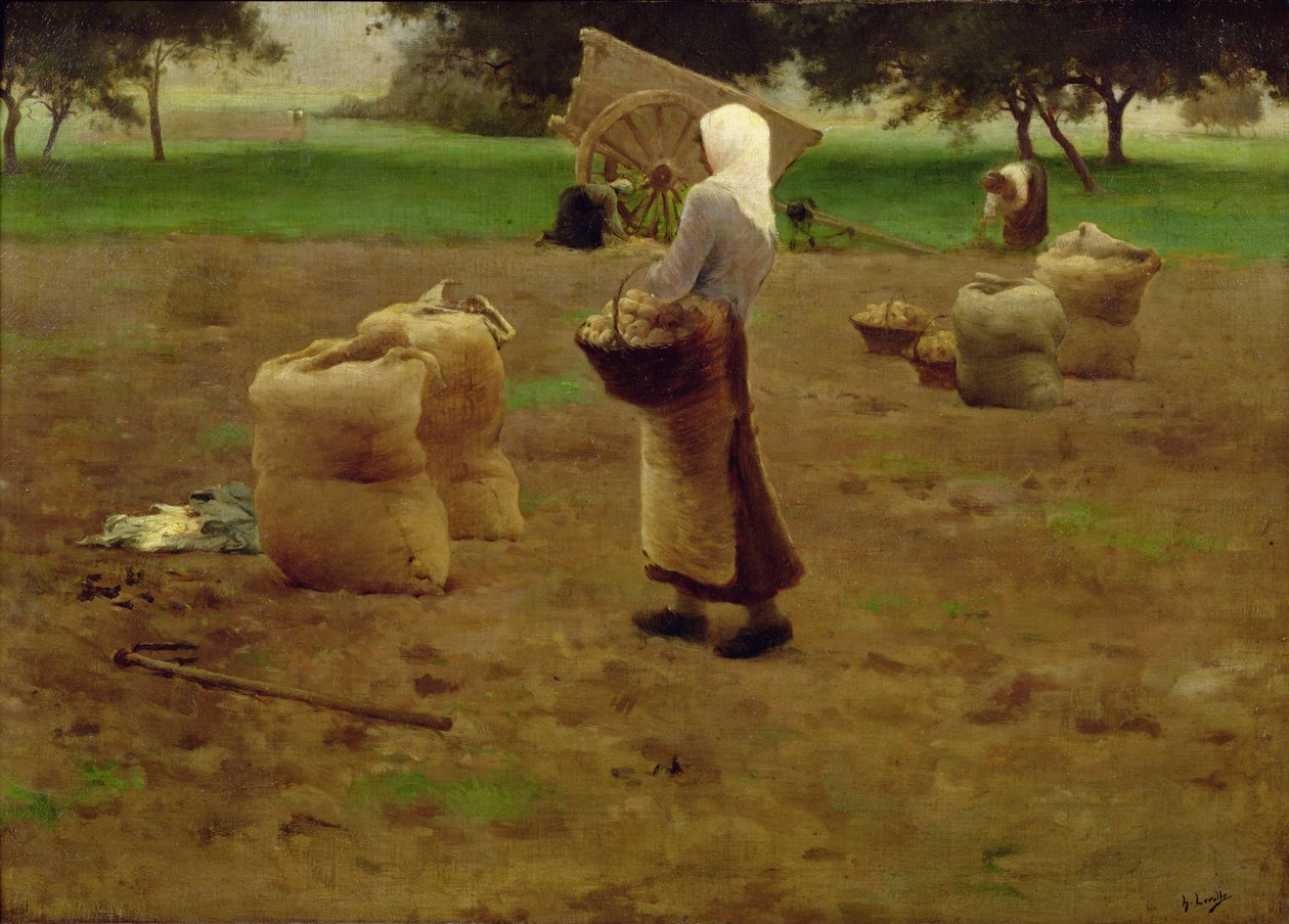 Colhendo Batatas de Henri Lerolle