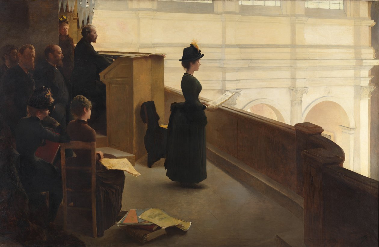O ensaio do órgão, 1885 de Henri Lerolle