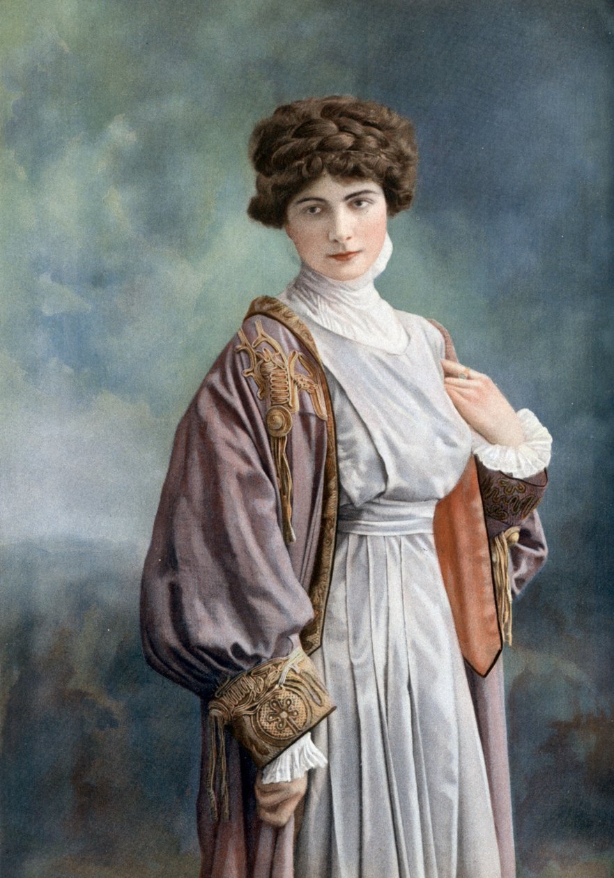 O comediante Melle Paz Ferrer, foto de Henri Manuel do jornal francês "Le Theatre" de outubro de 1908 de Henri Manuel