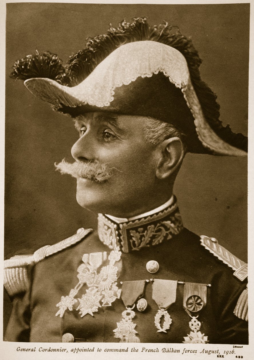 General Cordonnier, nomeado para comandar as forças francesas dos Balcãs Agosto de Henri Manuel