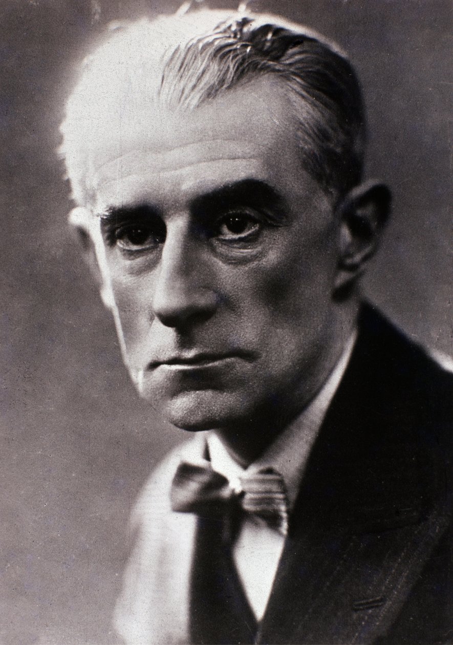 Retrato de Maurice Ravel (fotografia a preto e branco) de Henri Manuel