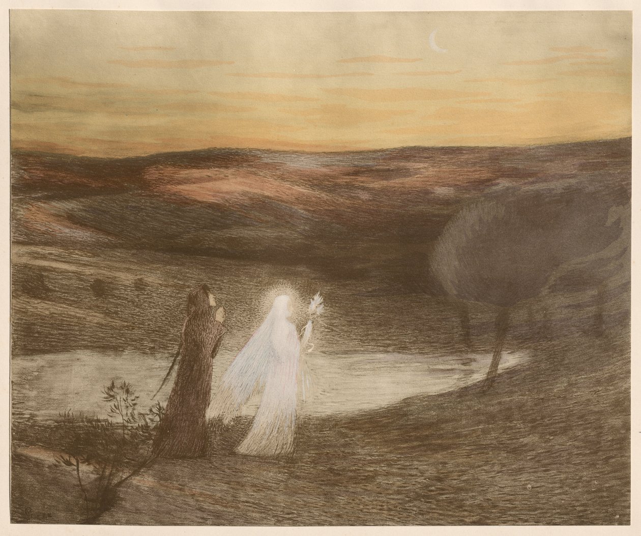 Dante conhece Beatrice, 1898. de Henri Martin