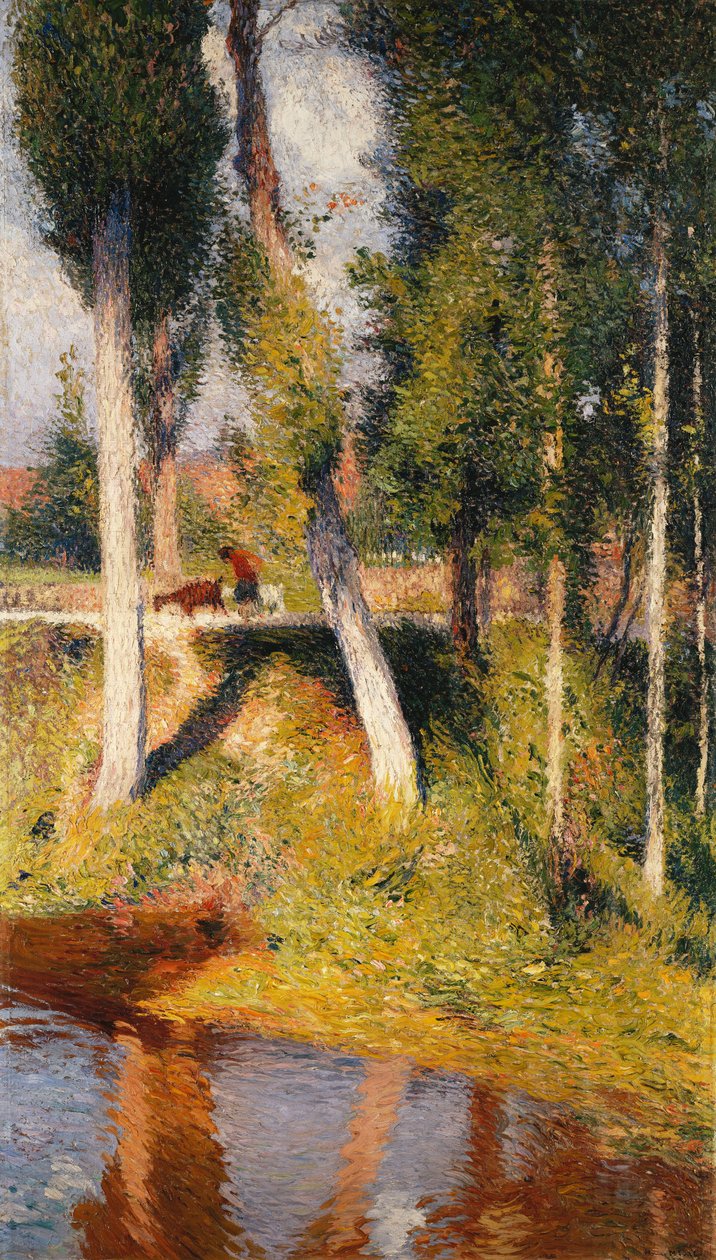 Paisagem à beira de um rio; Paisagem junto ao rio, de Henri Martin