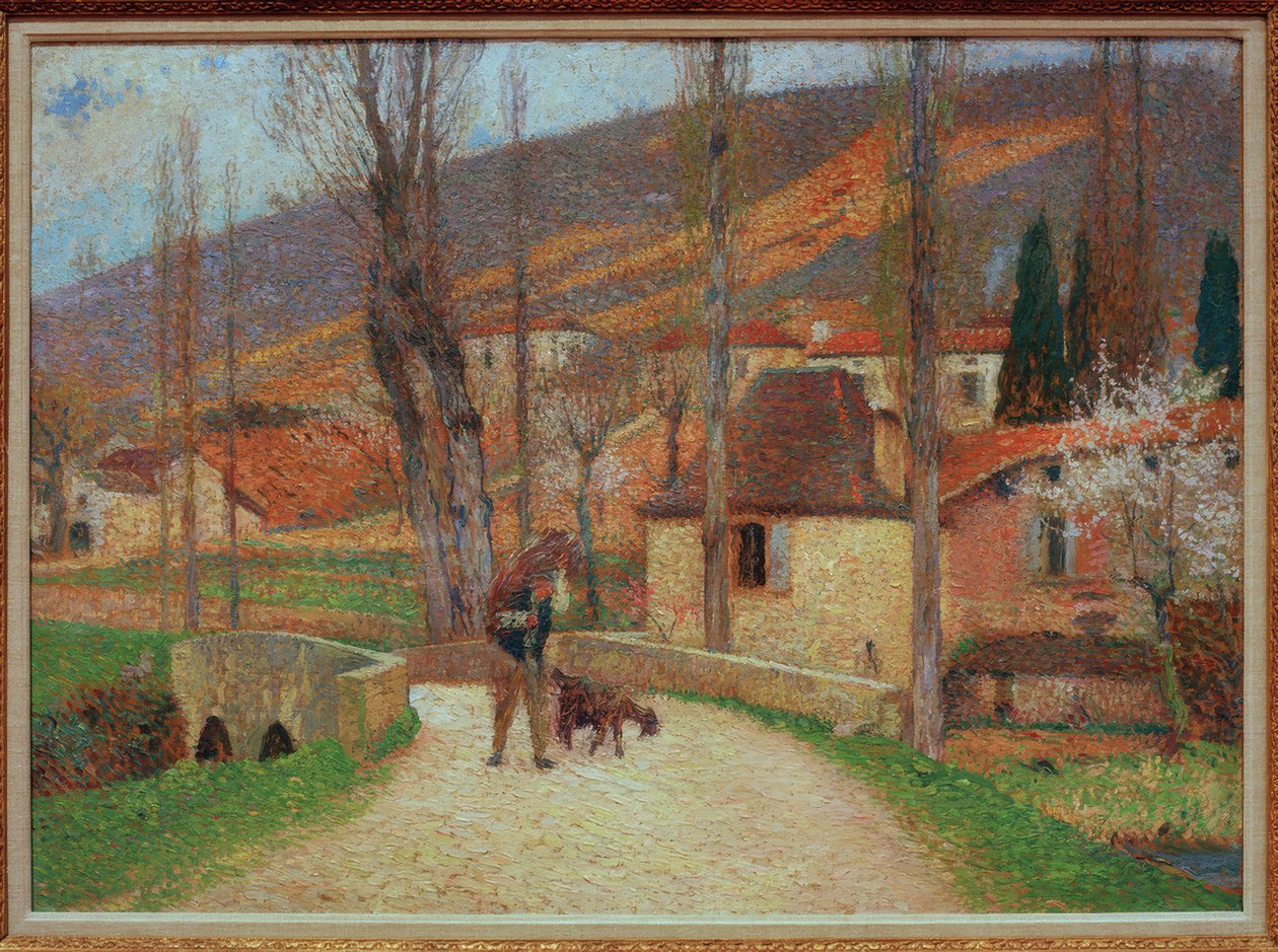 Camponês que entra na aldeia de Henri Martin