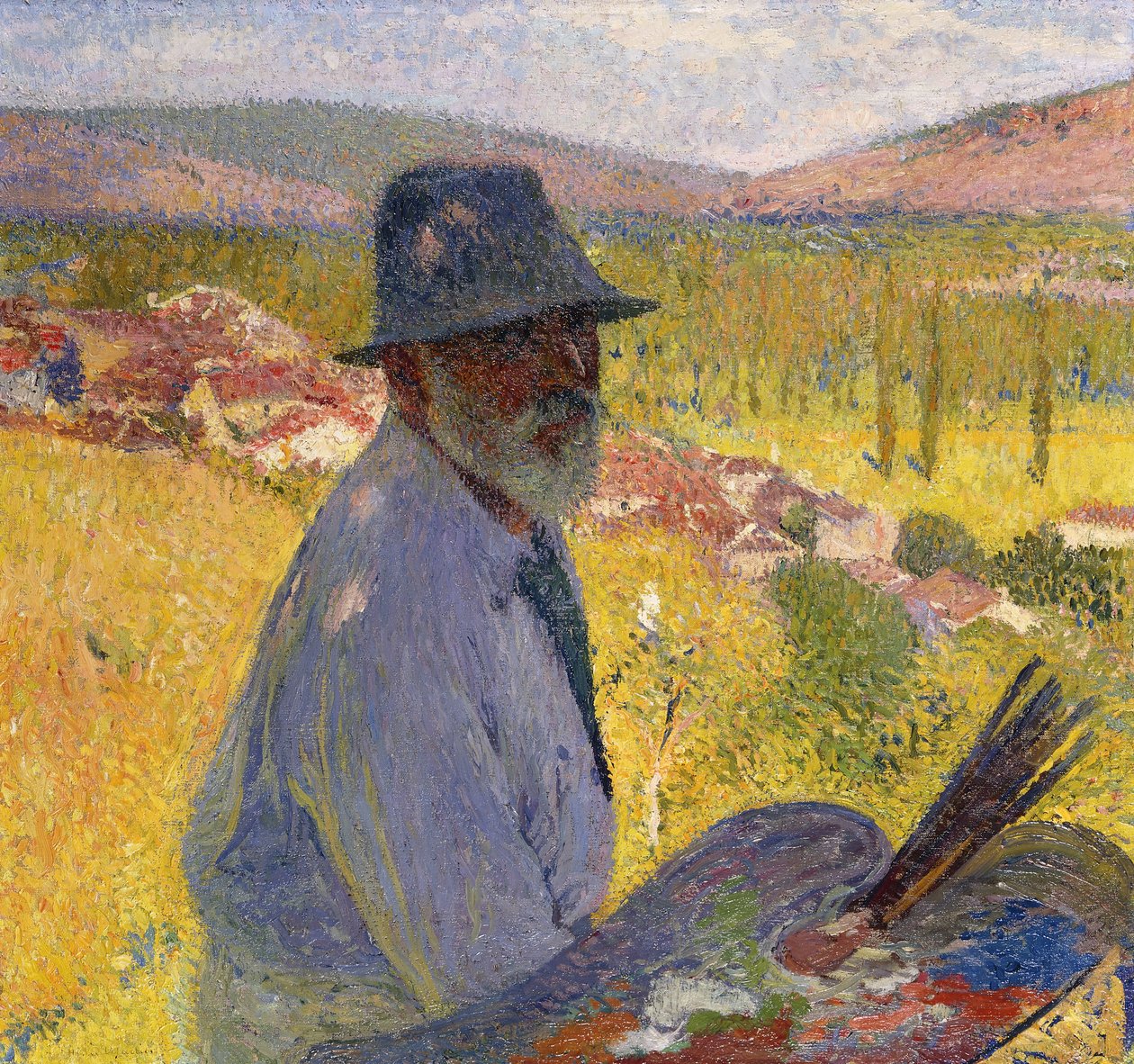 Auto-retrato em La Bastide-du-Vert; Auto-retrato em La Bastide-du-Vert, 1905 de Henri Martin