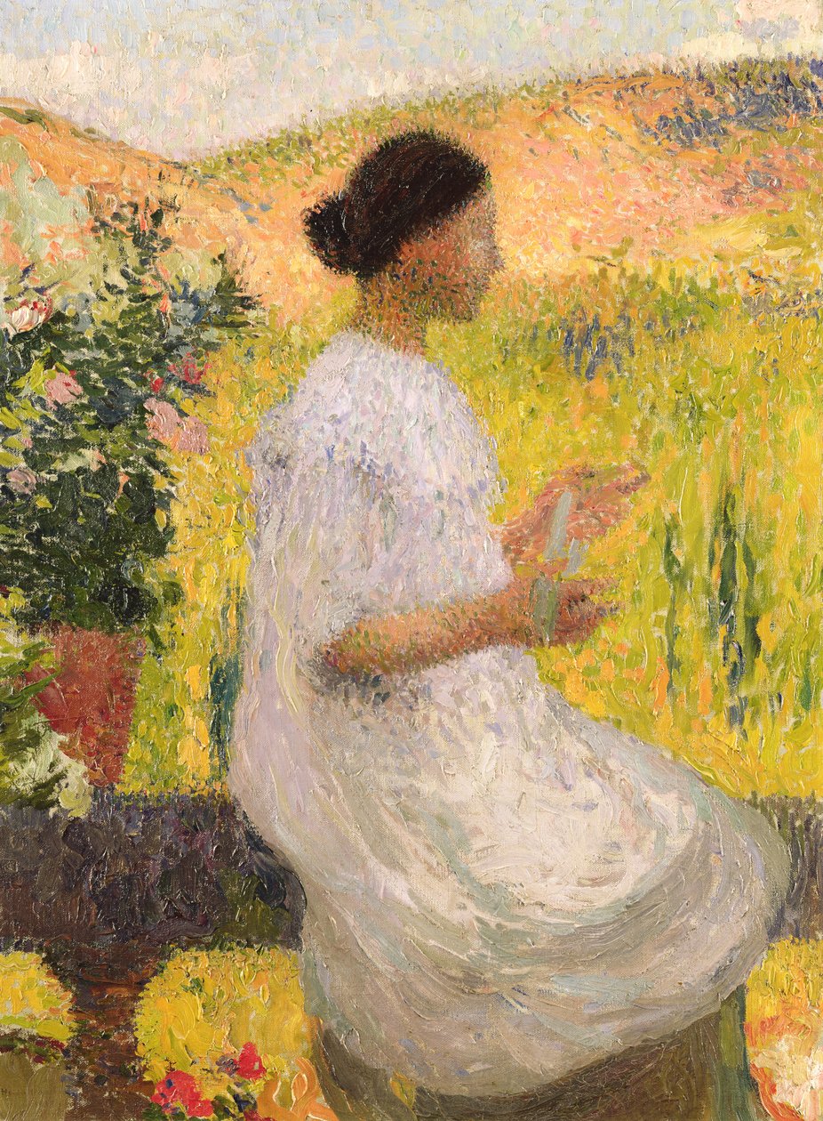 O vestido azul, 1917 de Henri Martin