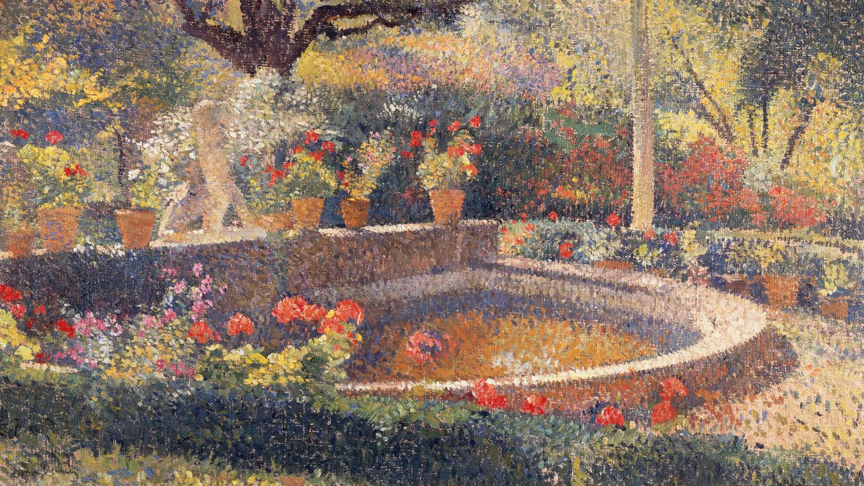 A Lagoa Central no Parque Marquayrol (óleo sobre tela) de Henri Martin