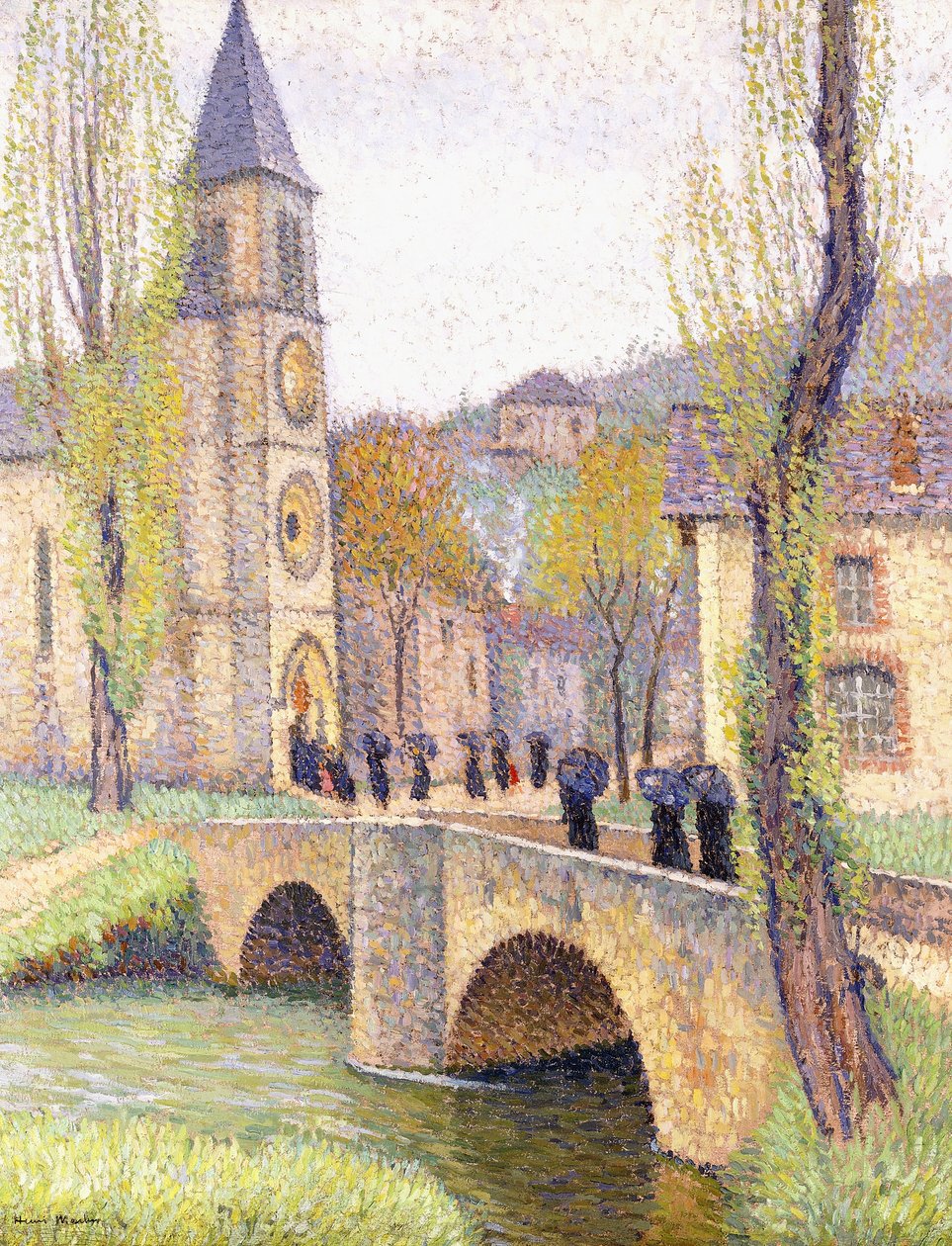 A hora da missa em Bastide du Vert, c.1920 de Henri Martin