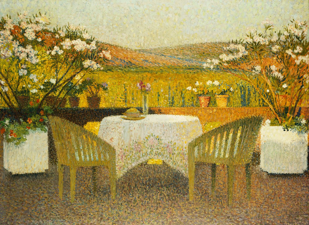 O terraço em Marquayrol; Terrasse de Marquayrol, 1920 de Henri Martin