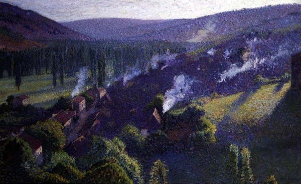O Vale (óleo sobre tela) de Henri Martin