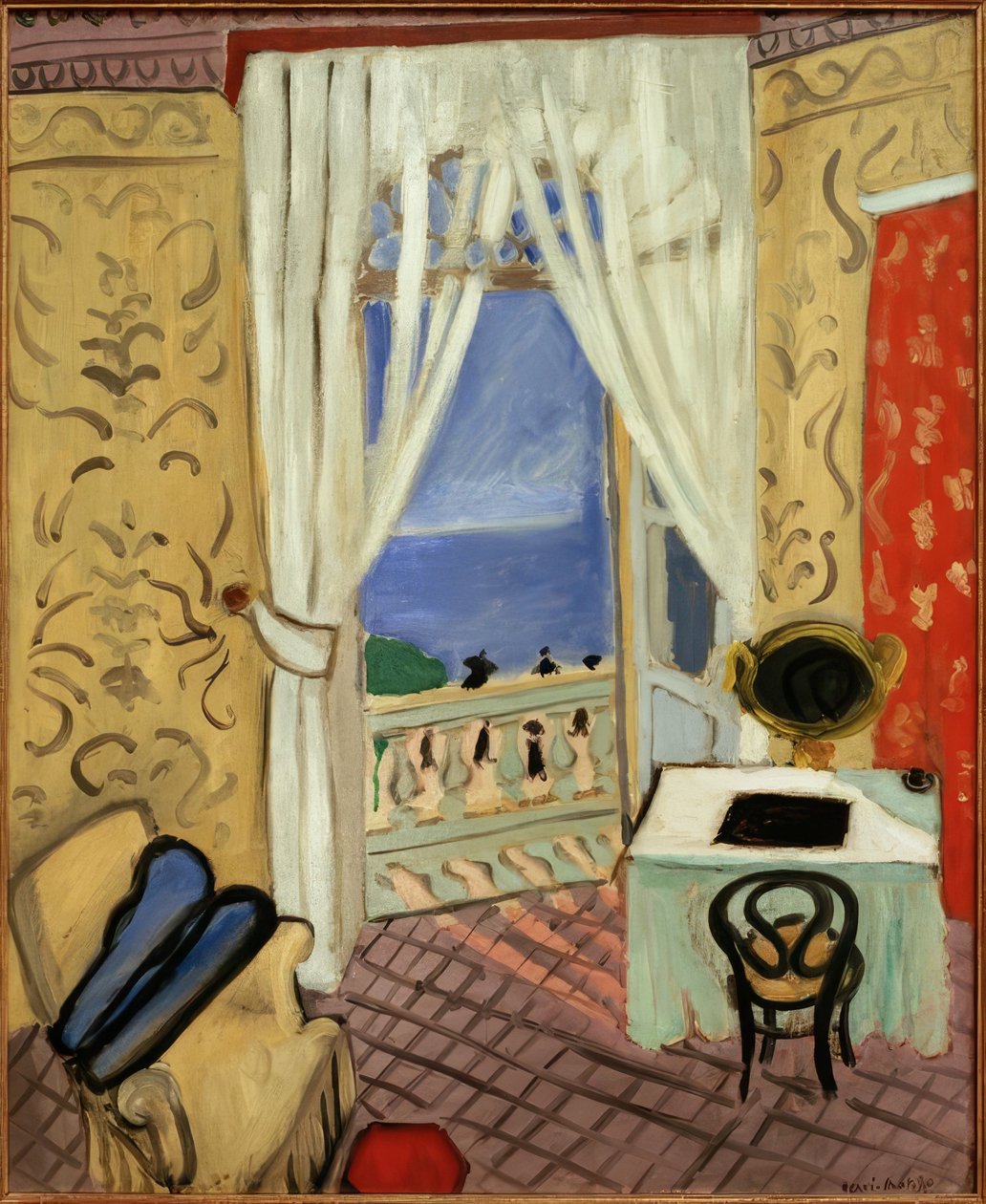 (Interior com estojo para violino de Henri Matisse