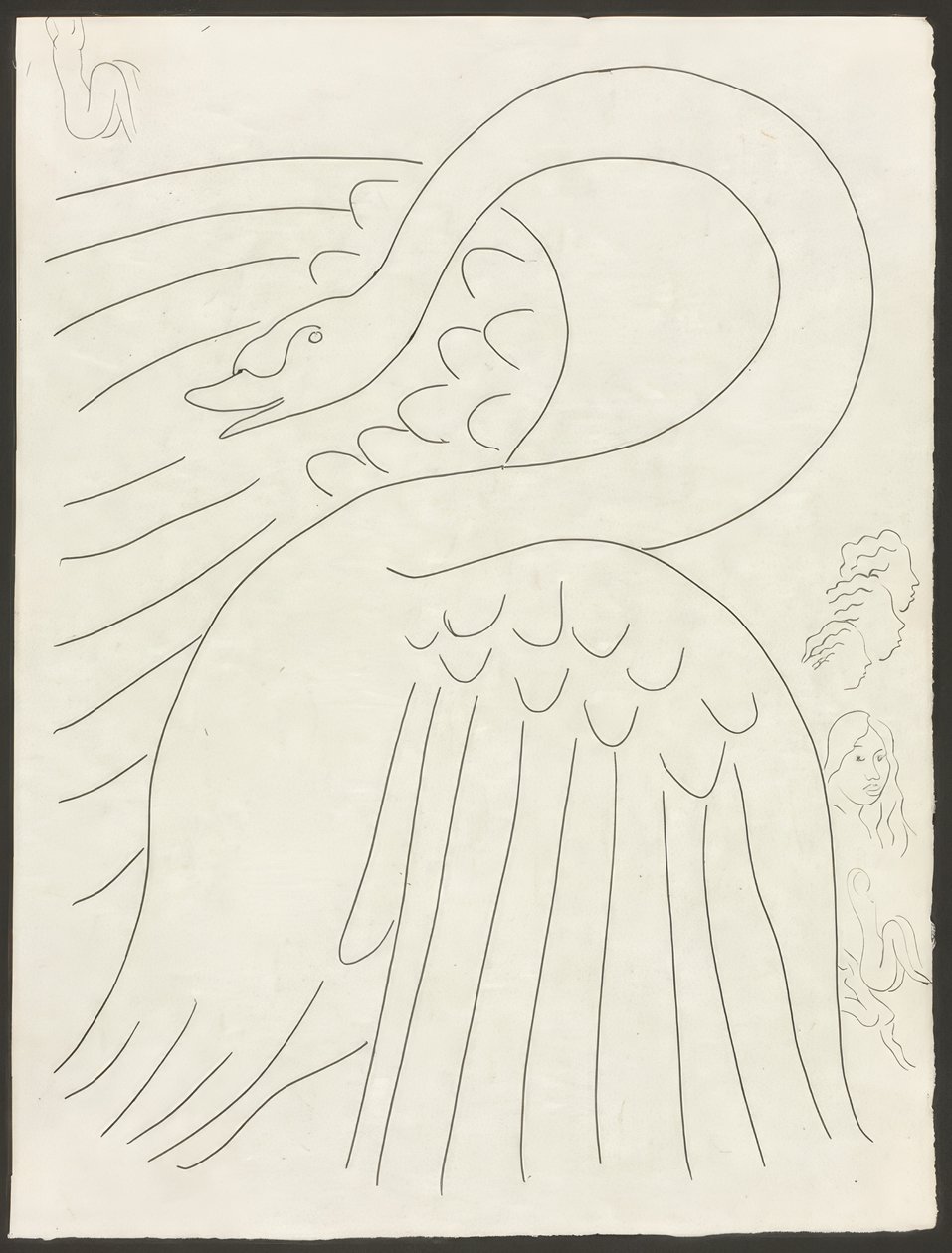 Alguns Sonetos: Frontispício, placa 24 de Poesies de Mallarmé de Henri Matisse