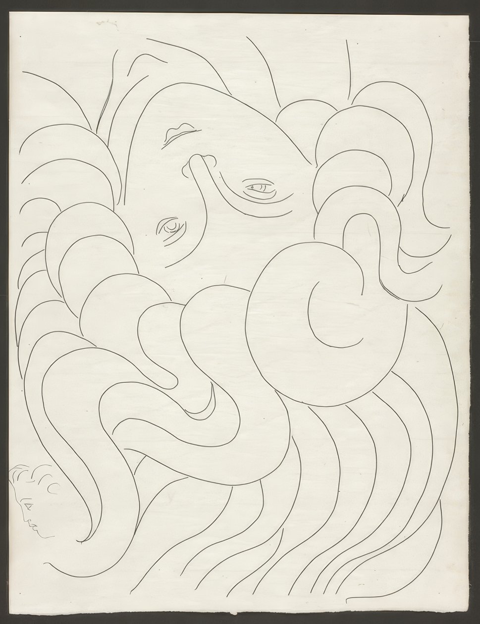 Alguns Sonetos: "Com suas unhas puras...", placa 25 de Poesies de Mallarmé de Henri Matisse