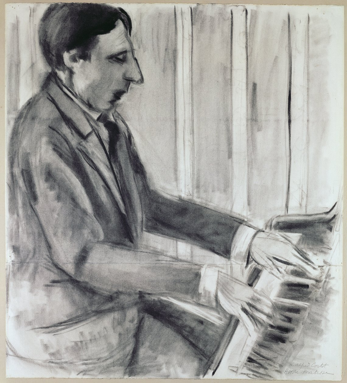 Alfred Cortot (caneta, tinta e aguarela) de Henri Matisse