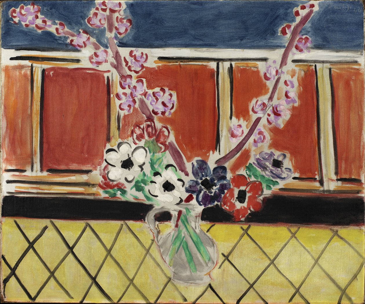 Anémonas e flores de pessegueiro de Henri Matisse