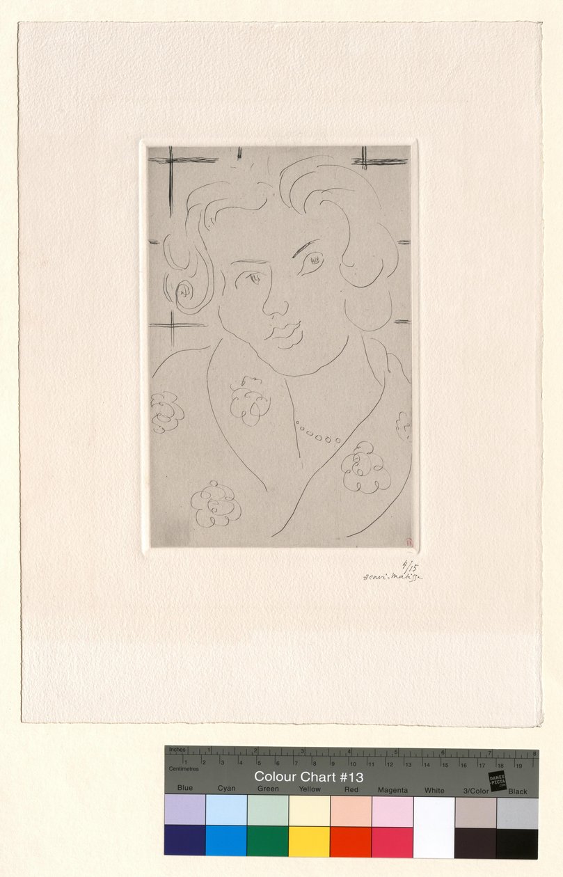Busto, vestido florido de Henri Matisse