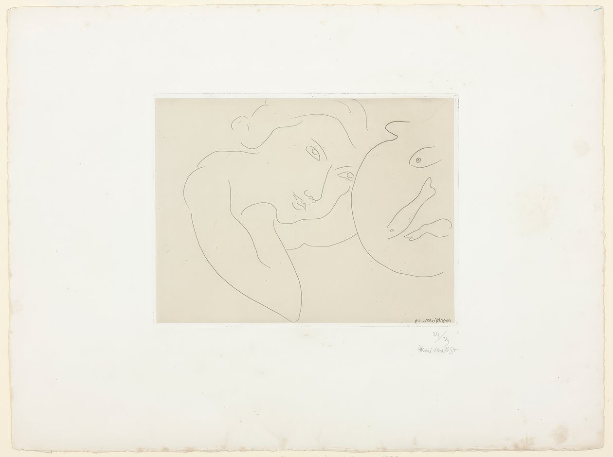 Cabeça de peixe e taça de peixe de Henri Matisse