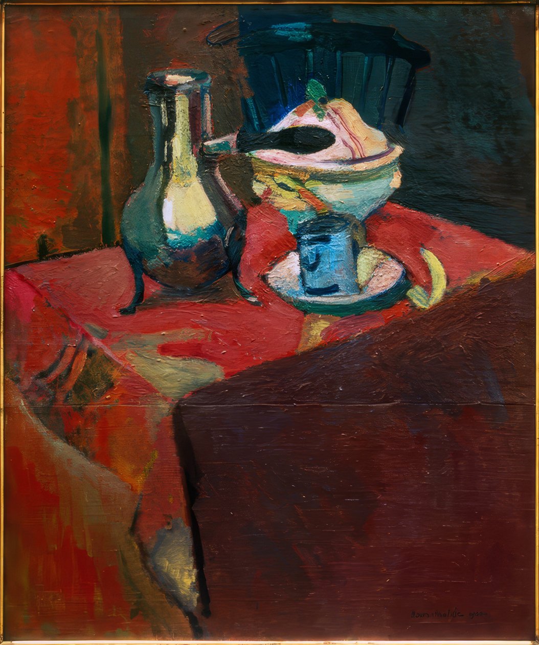 Louça na mesa de Henri Matisse