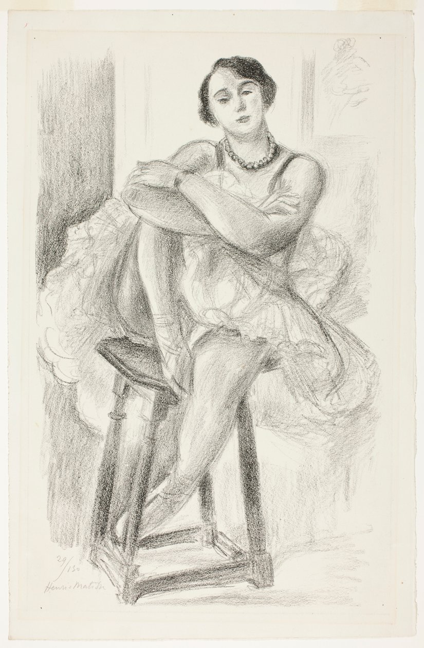 Bailarina sentada num banco, de Dez bailarinas de Henri Matisse