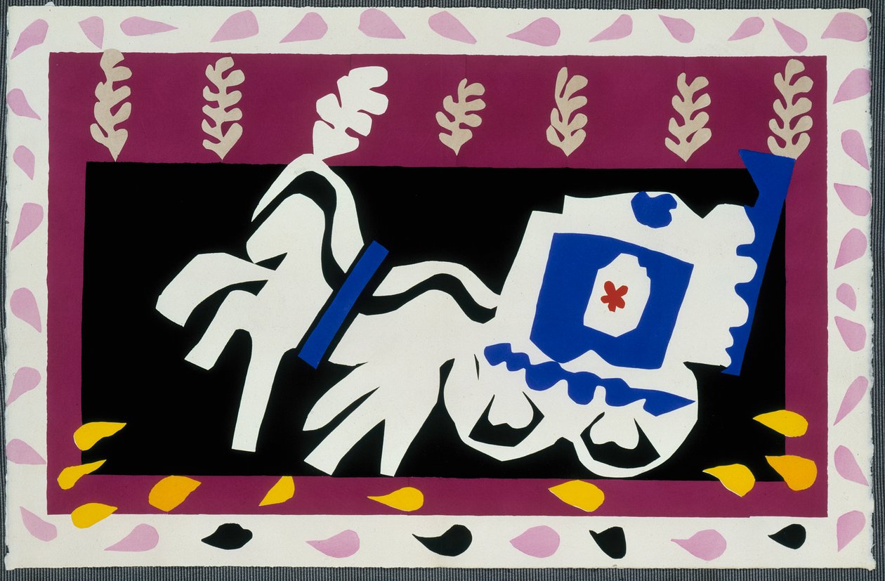 O funeral de Pierrot. De «Jazz». Prancha X. Pp. 70/71 de Henri Matisse