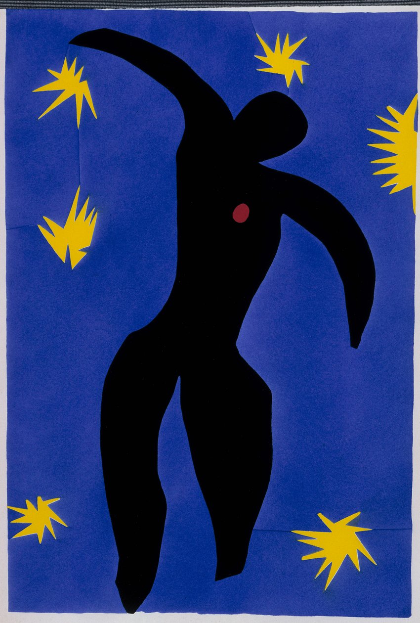 A queda de Ícaro. De "Jazz". Prancha VIII. P. 55 de Henri Matisse