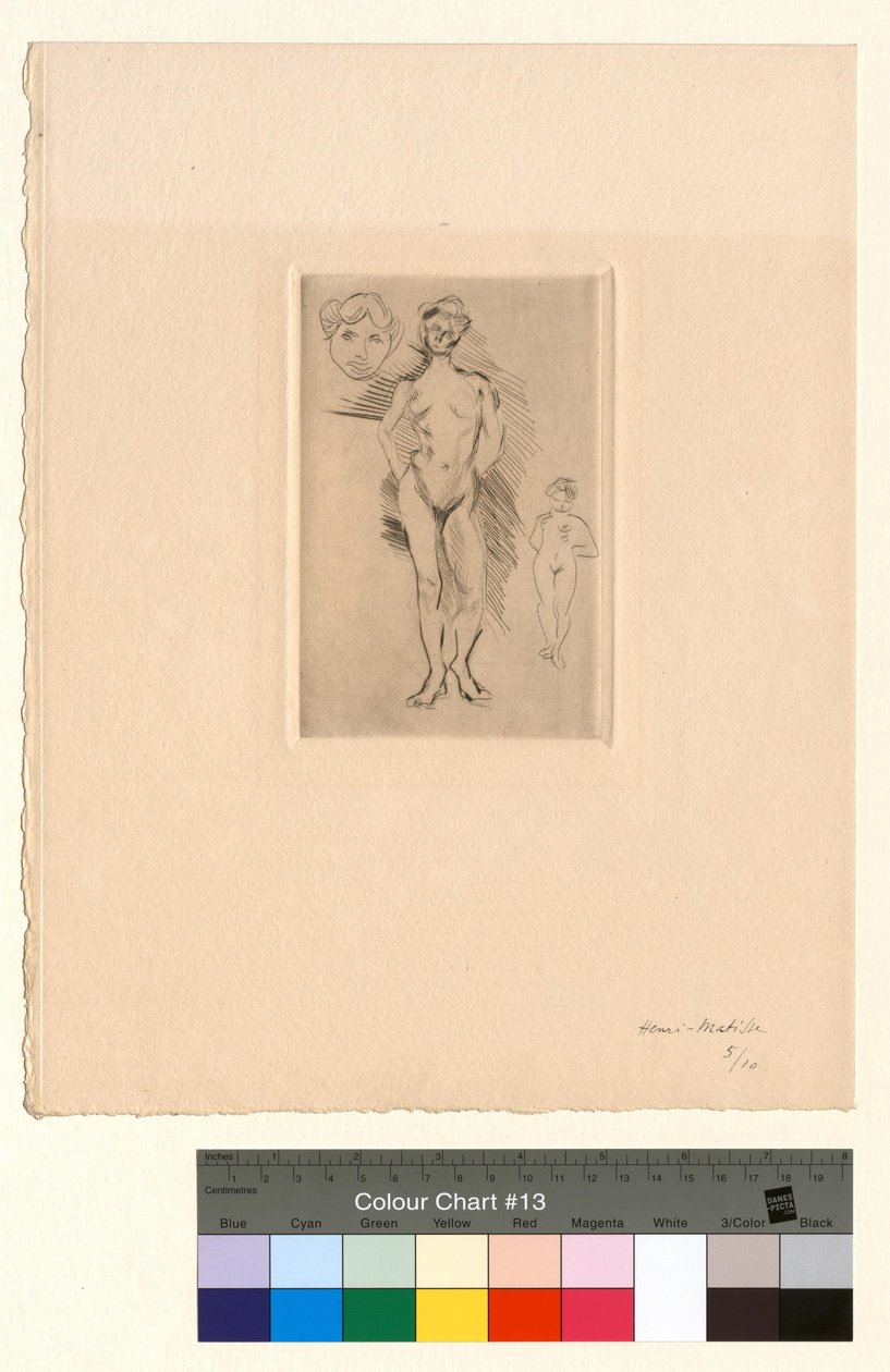 Dois nus, uma cabeça de Henri Matisse