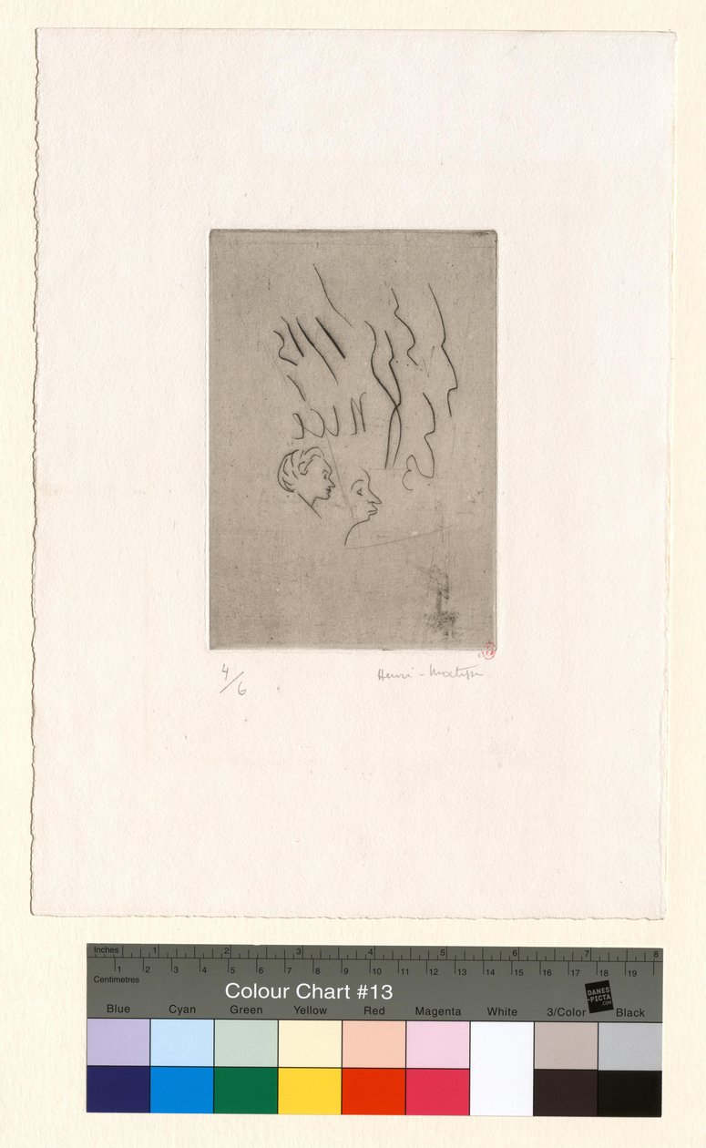 Dois pequenos perfis (prova de mordedura) de Henri Matisse