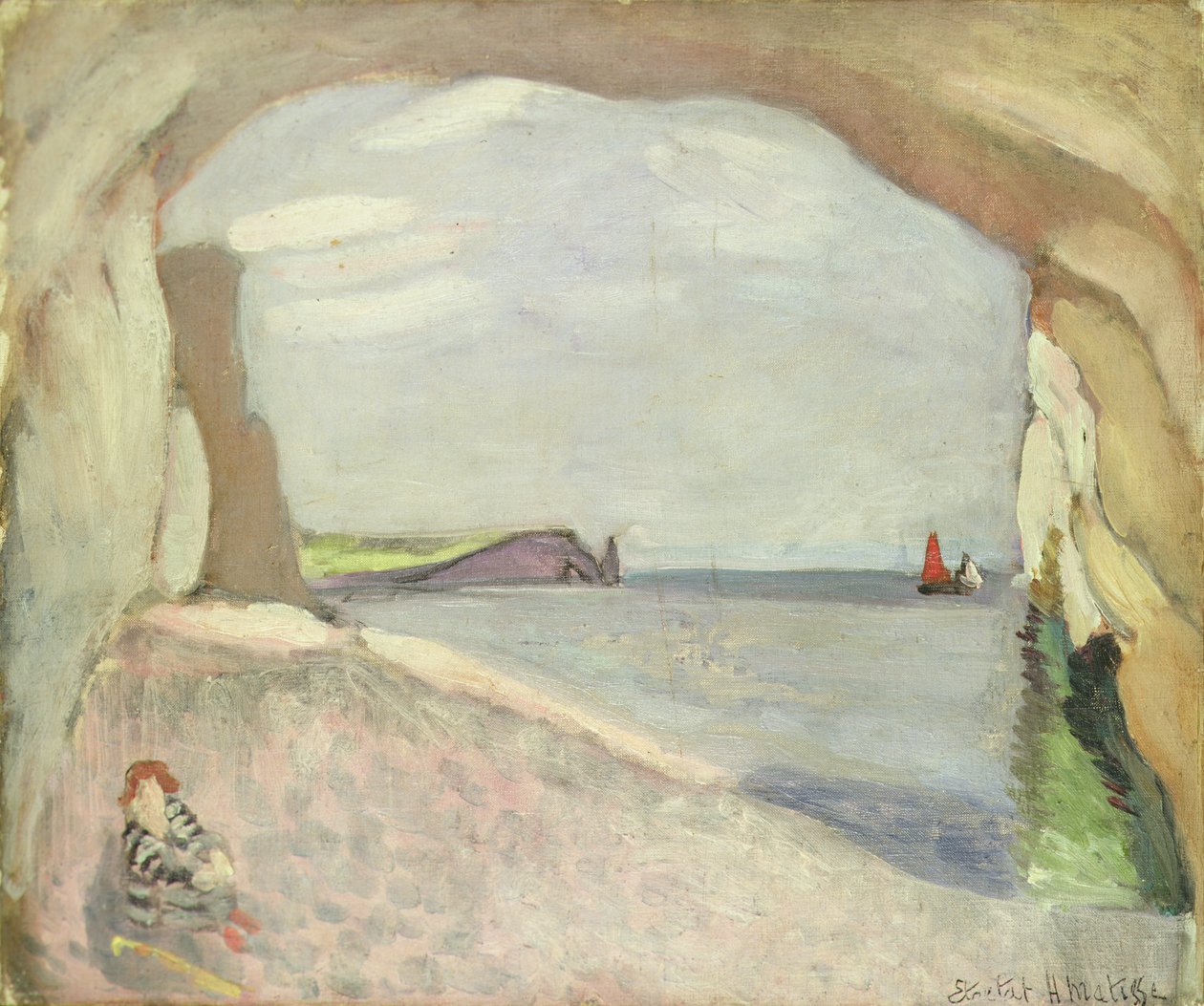 Etretat, a Vela Vermelha (pintura) de Henri Matisse