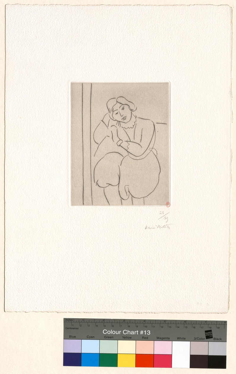 Mulher sentada, com a cabeça apoiada na mão direita de Henri Matisse