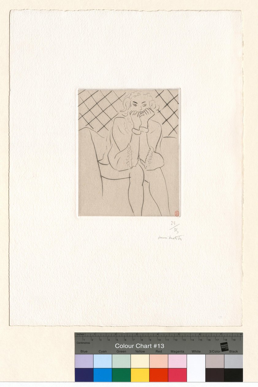 Figura sentada, mãos no queixo de Henri Matisse