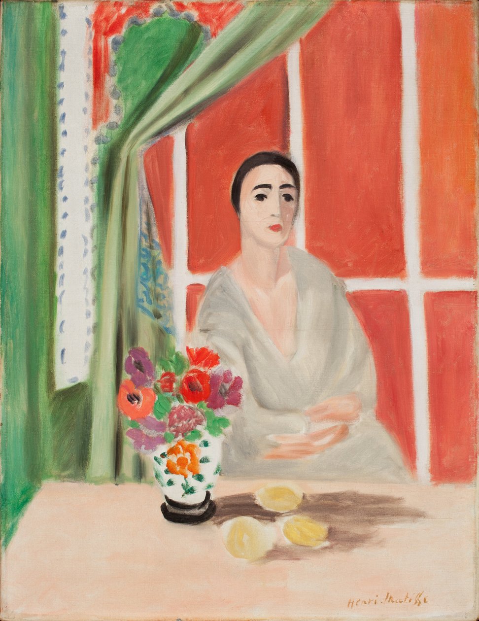 Figura au Rideau Releve (óleo sobre tela) de Henri Matisse