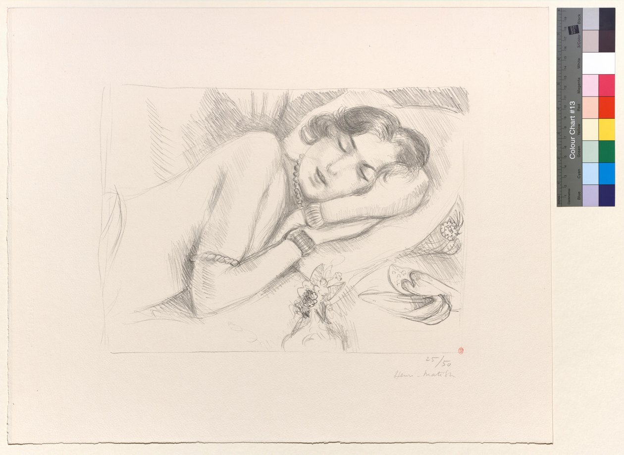 Figura adormecida com babuchas de Henri Matisse