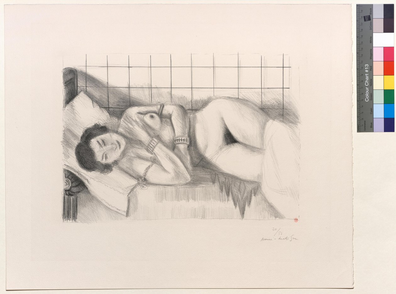 Figura adormecida, xaile sobre as pernas de Henri Matisse