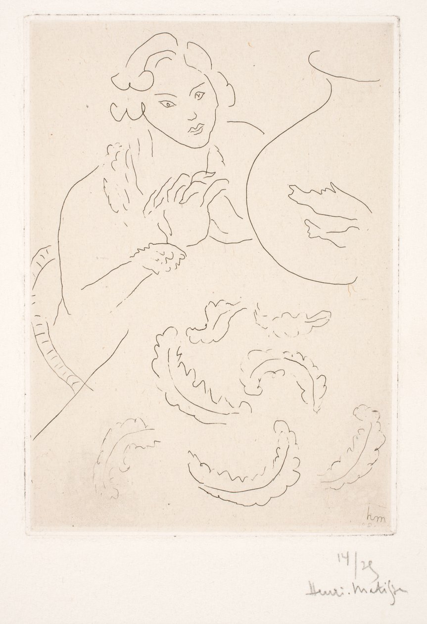 Figura junto aos peixes dourados de Henri Matisse