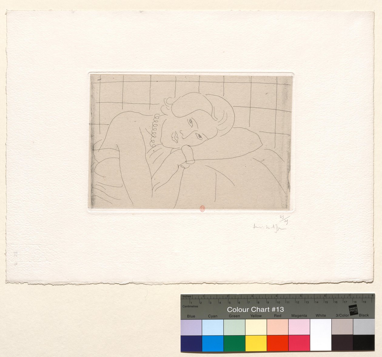 Figura, com a cabeça apoiada no braço esquerdo de Henri Matisse