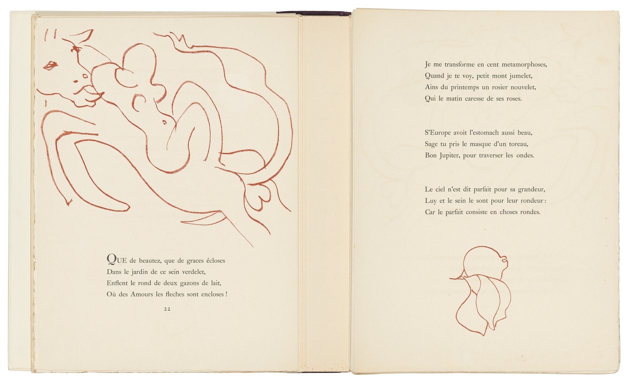 Uma seleção de Amours de Ronsard de Henri Matisse
