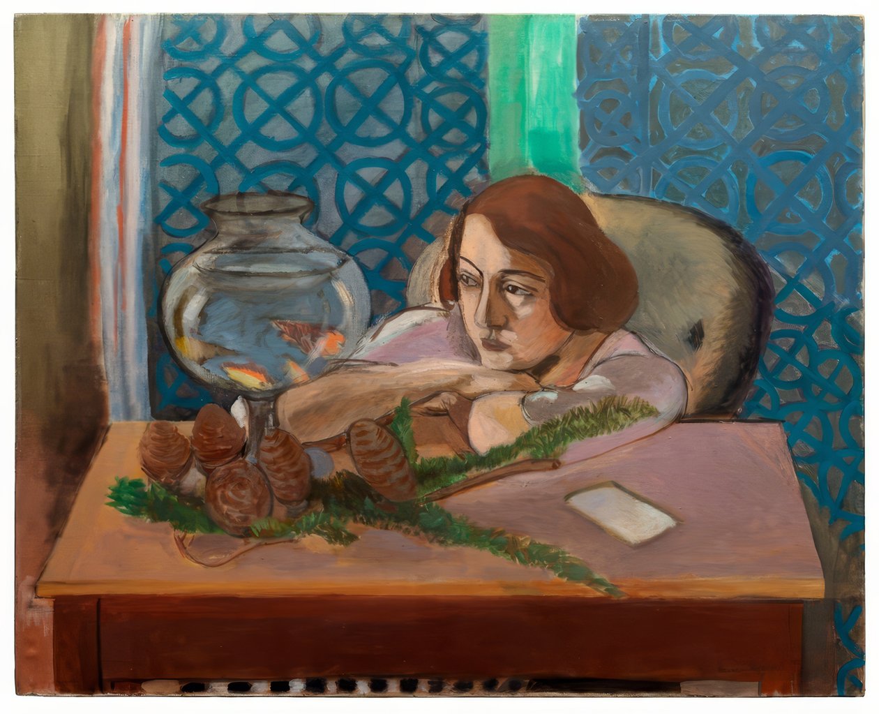 Mulher em frente a um aquário de Henri Matisse